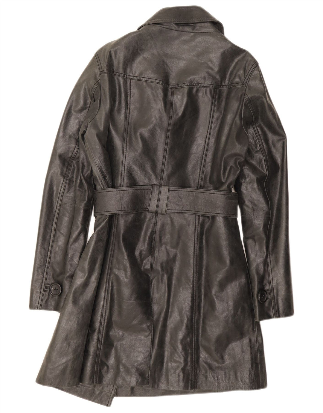 Trench din piele pentru femei Oakwood UK 14 Medium Black