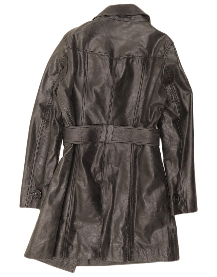 Trench din piele pentru femei Oakwood UK 14 Medium Black