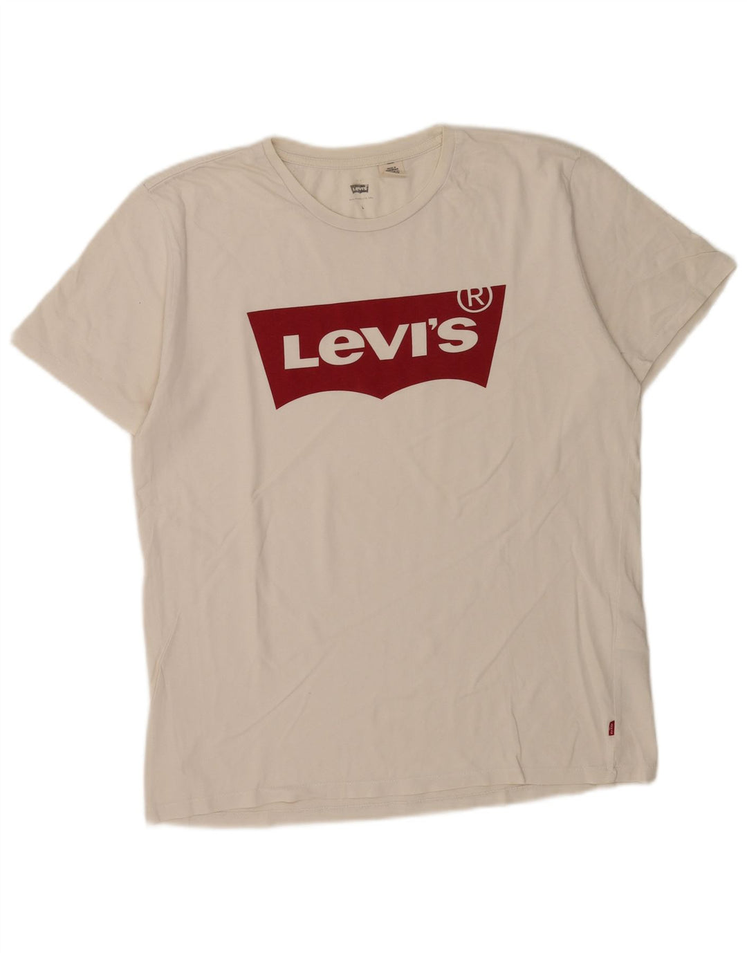 Tricou grafic Levi's pentru bărbați Top mare din bumbac alb