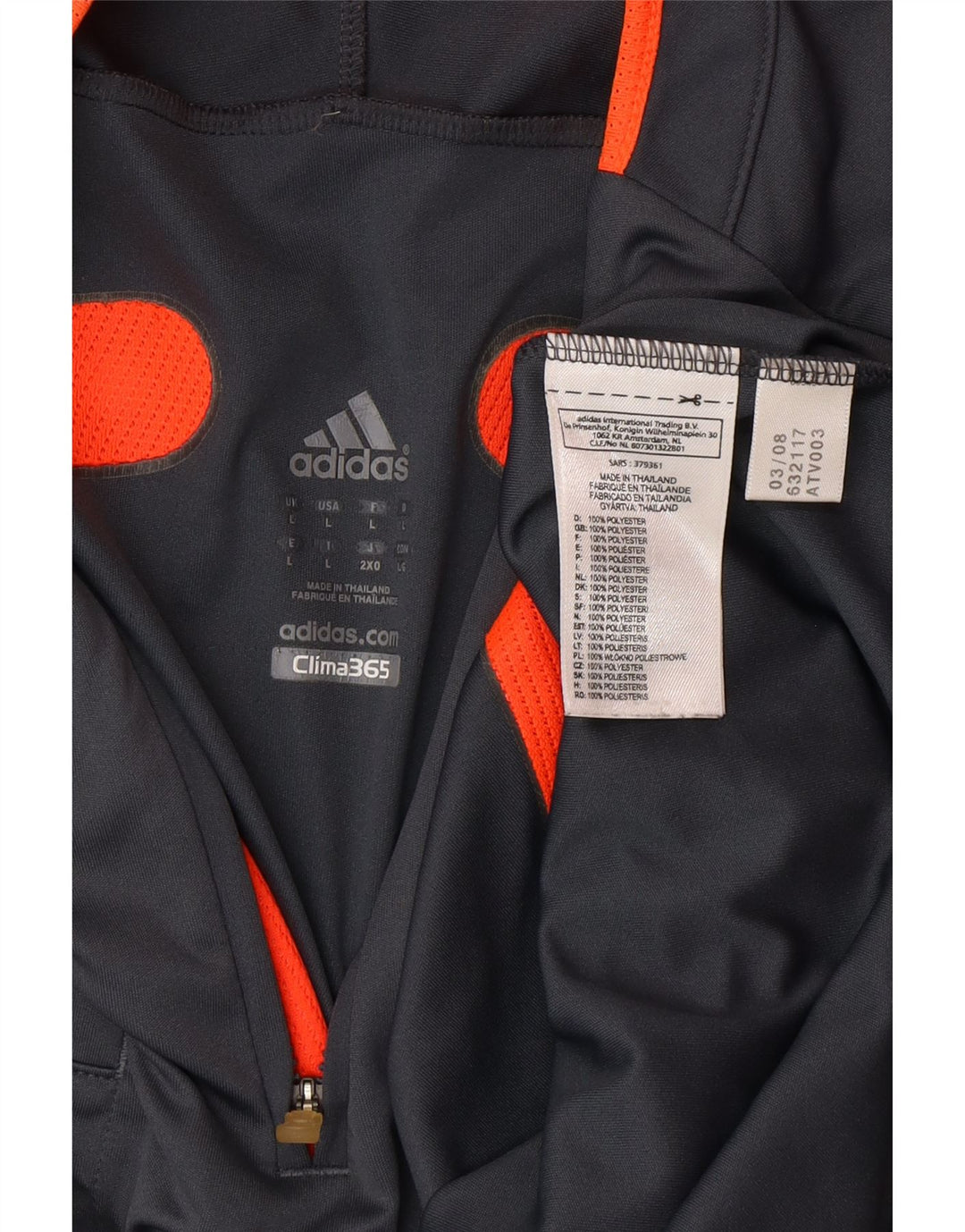 ADIDAS Clima 365 Top cu mânecă lungă, mare, gri, poliester
