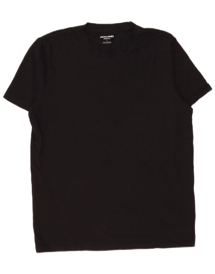 Tricou Jack & Jones pentru bărbați Top mare din bumbac negru