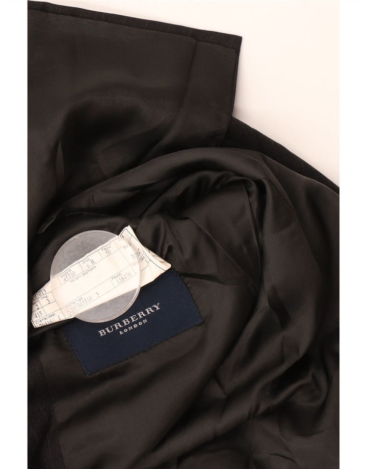 Jachetă Burberry pentru bărbați, cu 3 nasturi, mărimea 50, lână cu dungi gri medii