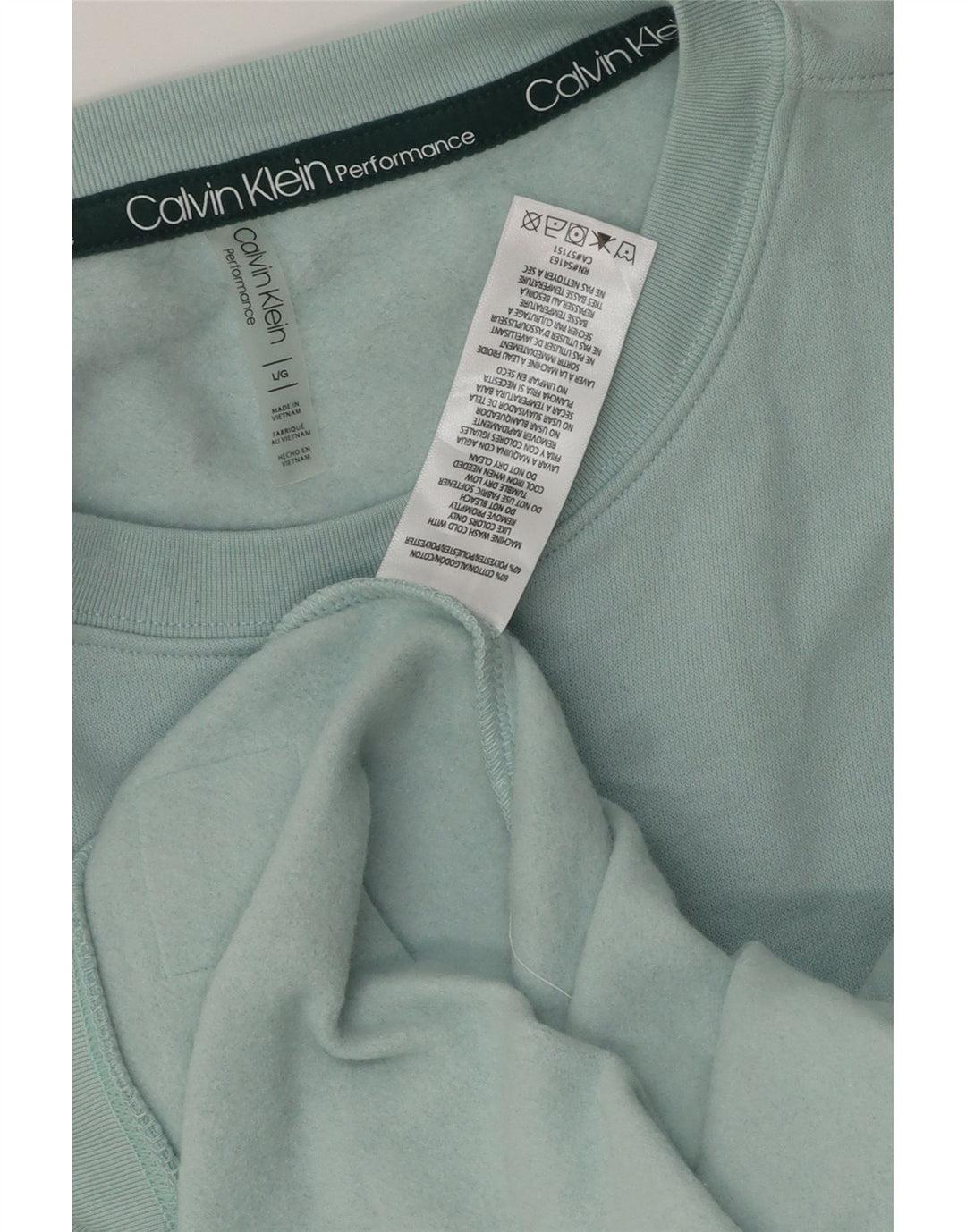 Hanorac Calvin Klein pentru bărbați Pulover mare din bumbac turcoaz