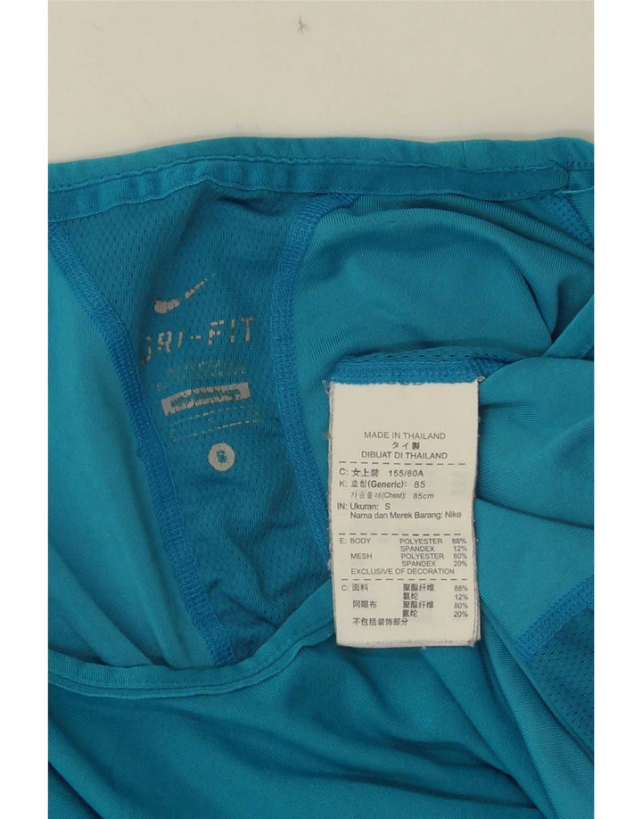 Tricou Nike Dri Fit pentru femei Top UK 10 Small Blue Poliester