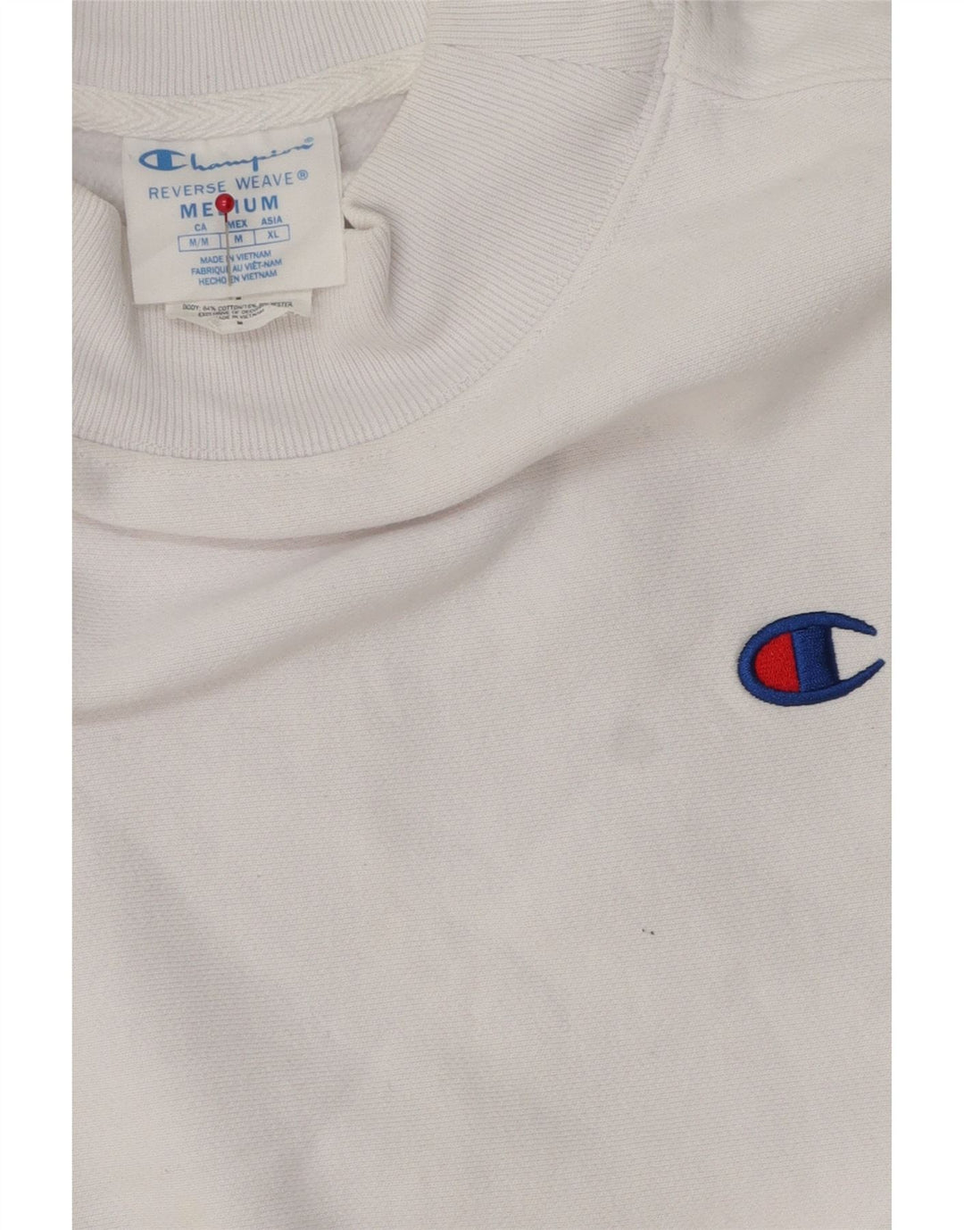 Pulover pentru femei Champion Crop Pulover UK 14 Bumbac alb mediu