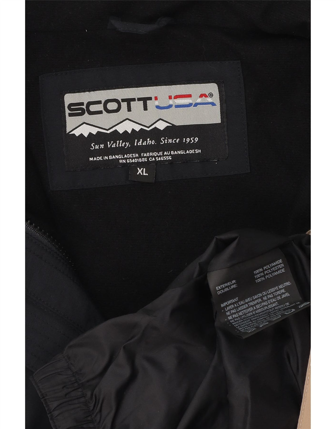 Jachetă de vânt pentru bărbați Scott UK 42 XL, neagră, poliamidă bloc de culoare