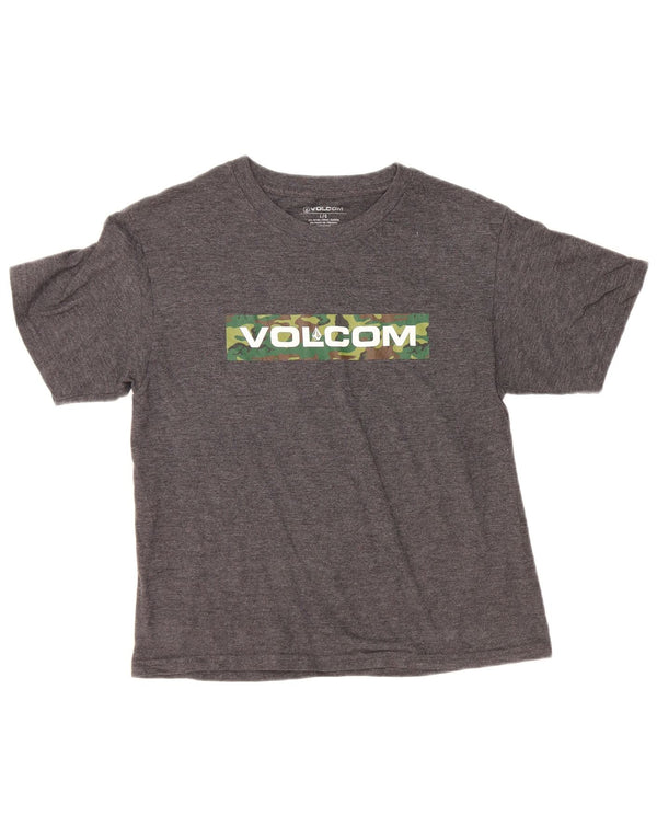 Tricou grafic Volcom pentru femei Top UK 14 mare bumbac gri