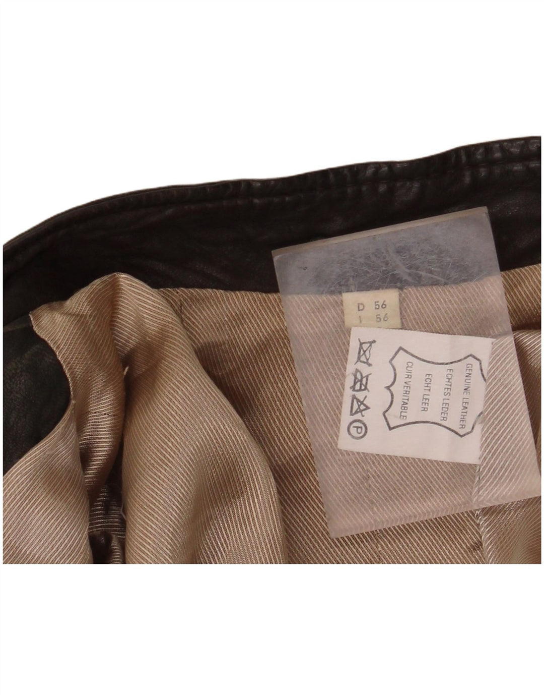 Jachetă de piele pentru bărbați VINTAGE IT 56 3XL din piele kaki