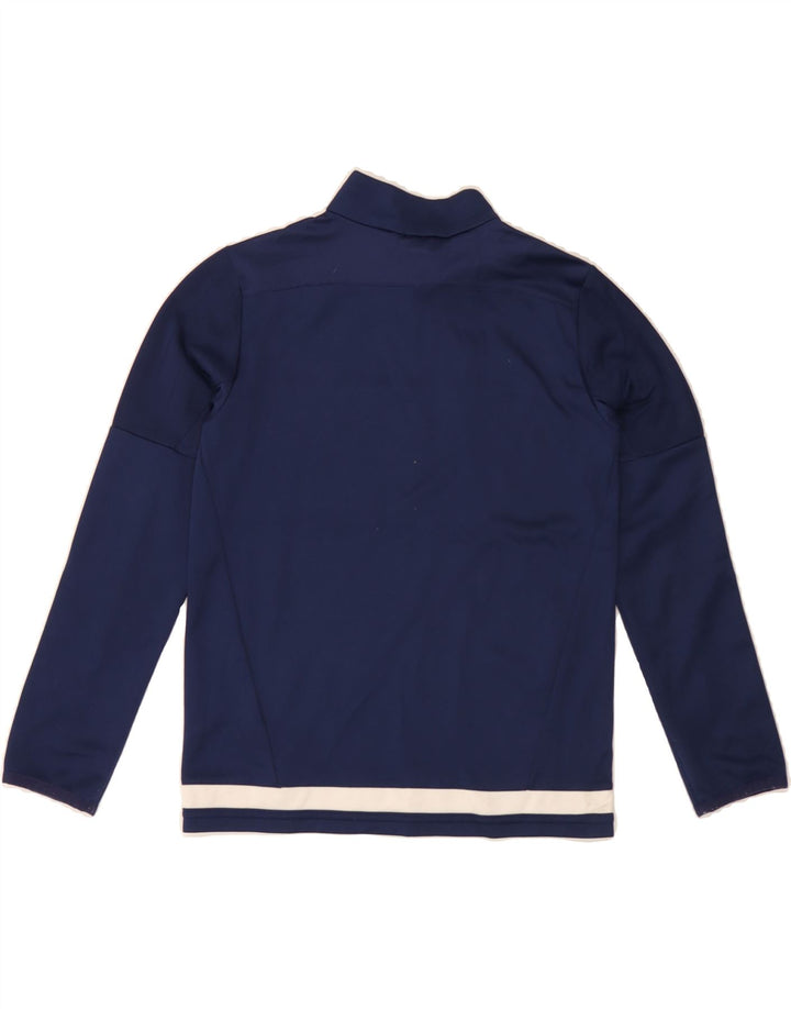 ADIDAS Boys Climacool Zip Neck Pullover Tracksuit Top 9-10 Years Navy Blue Vintage Adidas and Second-Hand Adidas from Messina Hembry 