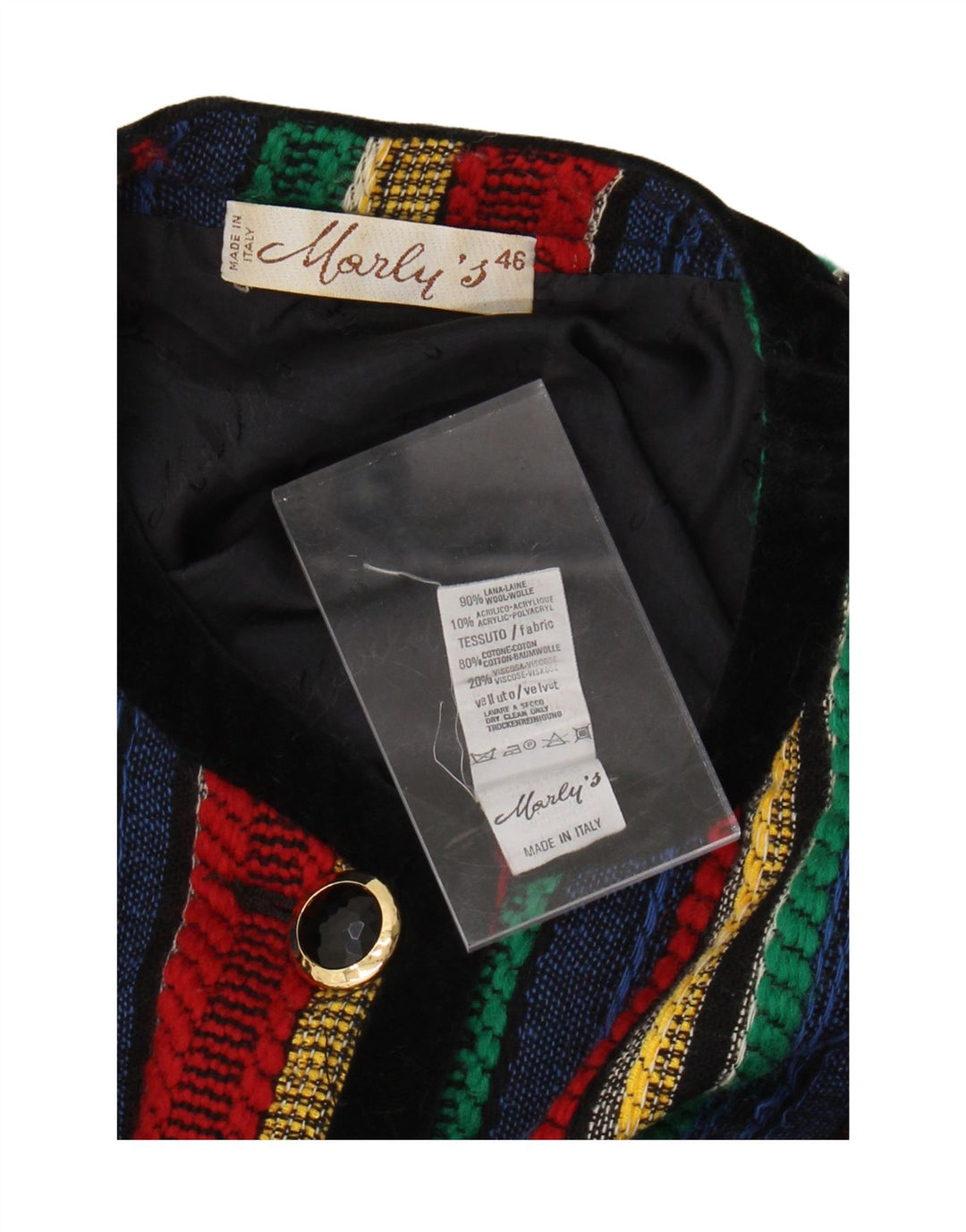 Jachetă MORLY'S pentru femei, cu 4 nasturi, IT 46, cu dungi mari, multicolore