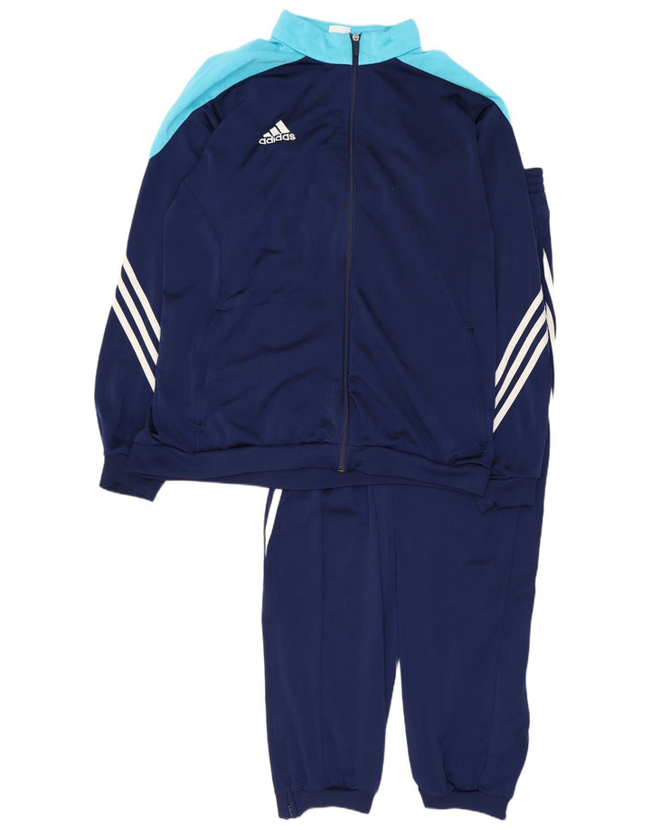 Trening complet pentru bărbați ADIDAS XL, albastru bleumarin, poliester color bloc