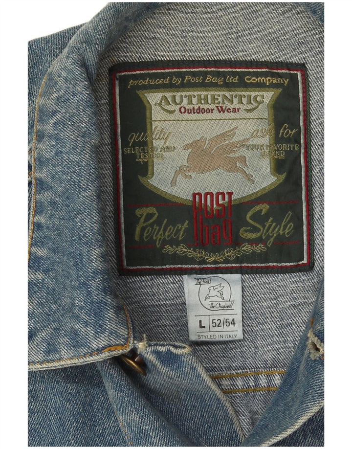 Jachetă de blugi vintage pentru bărbați IT 52/54 mare, albastru, bumbac