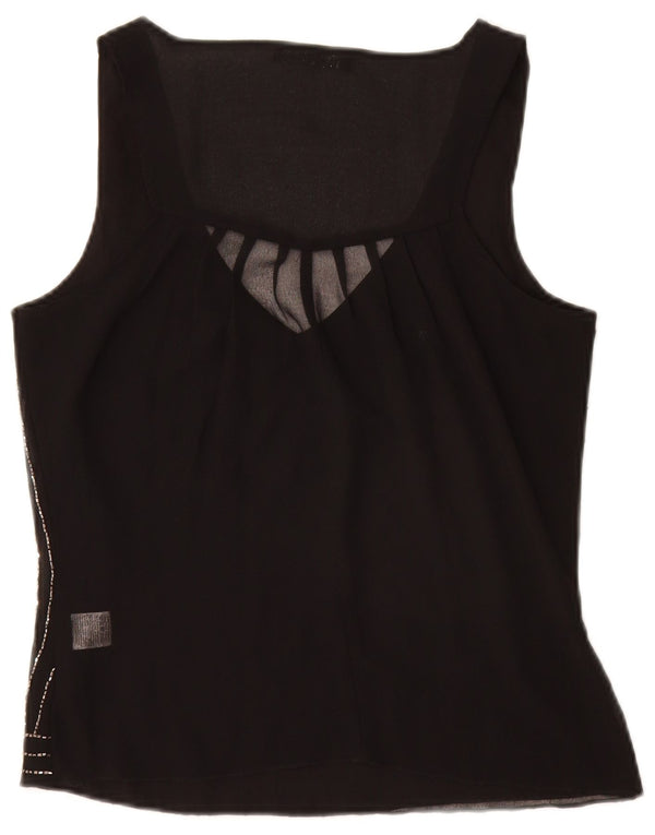 Top bluză fără mâneci pentru femei JANE NORMAN UK 8 mic cu dungi negre
