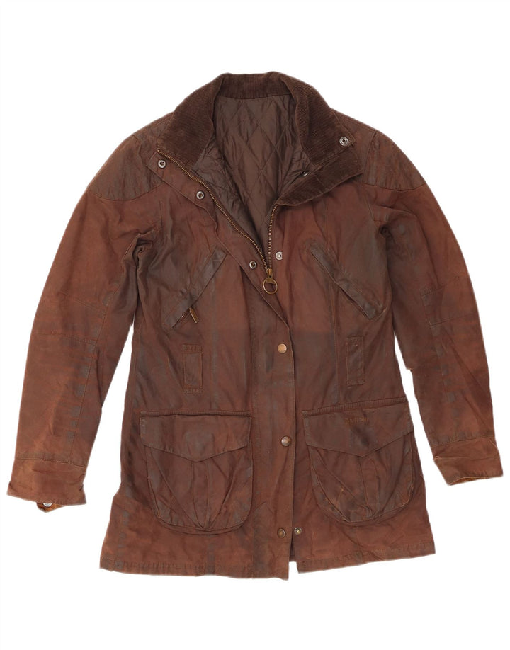Jachetă pentru femei Barbour din bumbac cerat UK 8 Maro mic