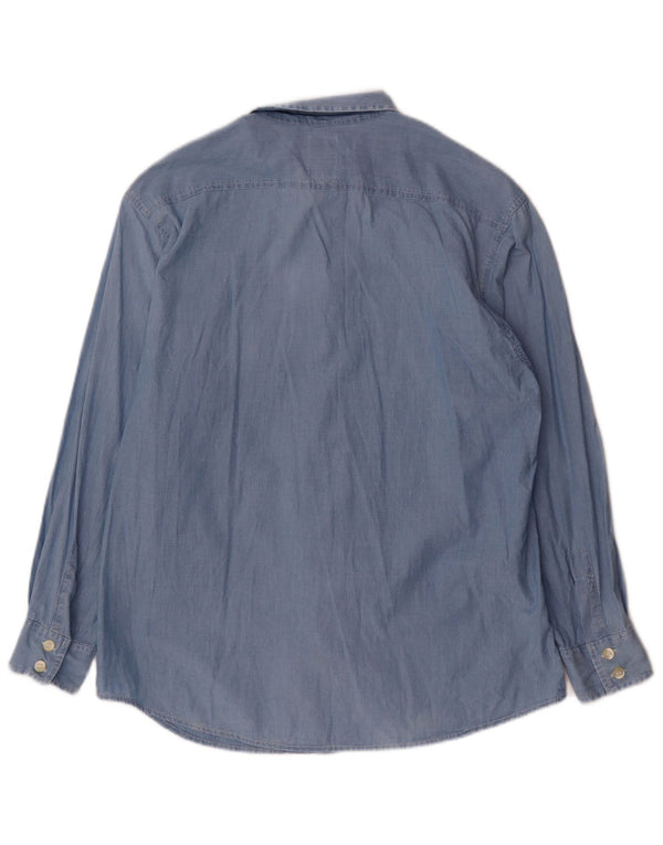 Cerruti 1881 Womens Shirt UK 14 Medium Blue
