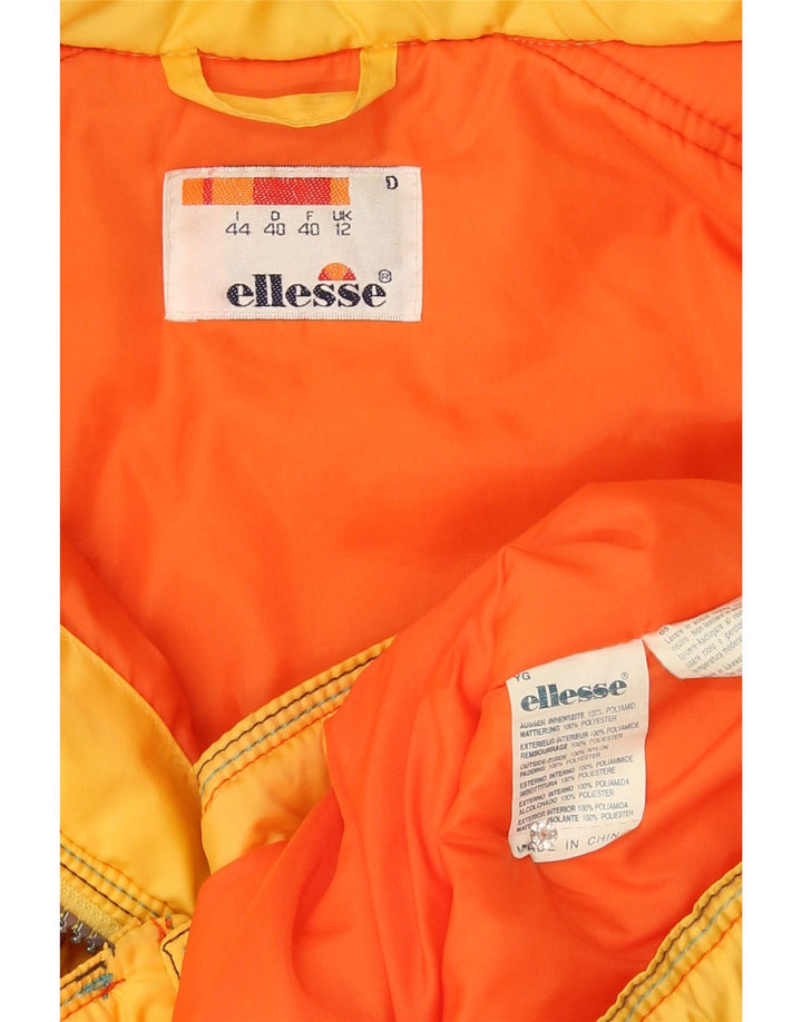 Jachetă de vânt cu glugă supradimensionată pentru femei Ellesse UK 12 Galben mediu