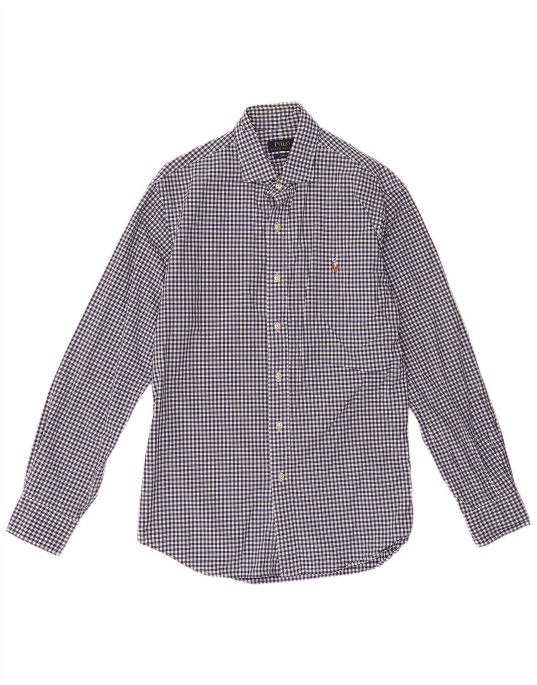 Cămașă pentru bărbați Polo Ralph Lauren slim fit, mare, albastru, din bumbac