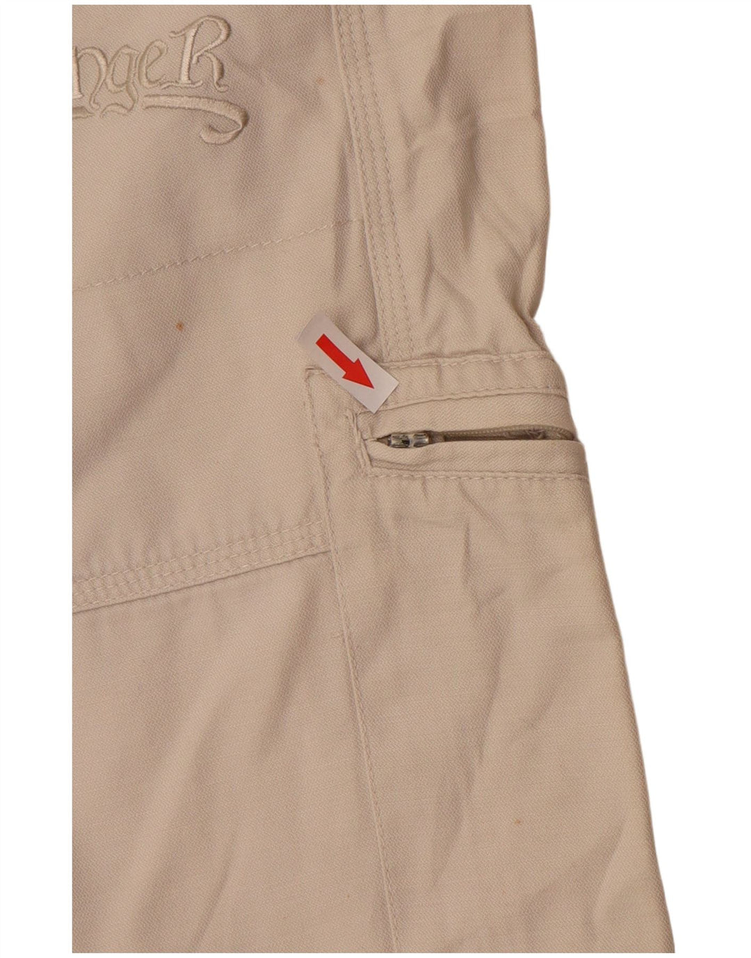 Pantaloni scurti cargo vintage pentru bărbați IT 44 XS W34 Bumbac alb