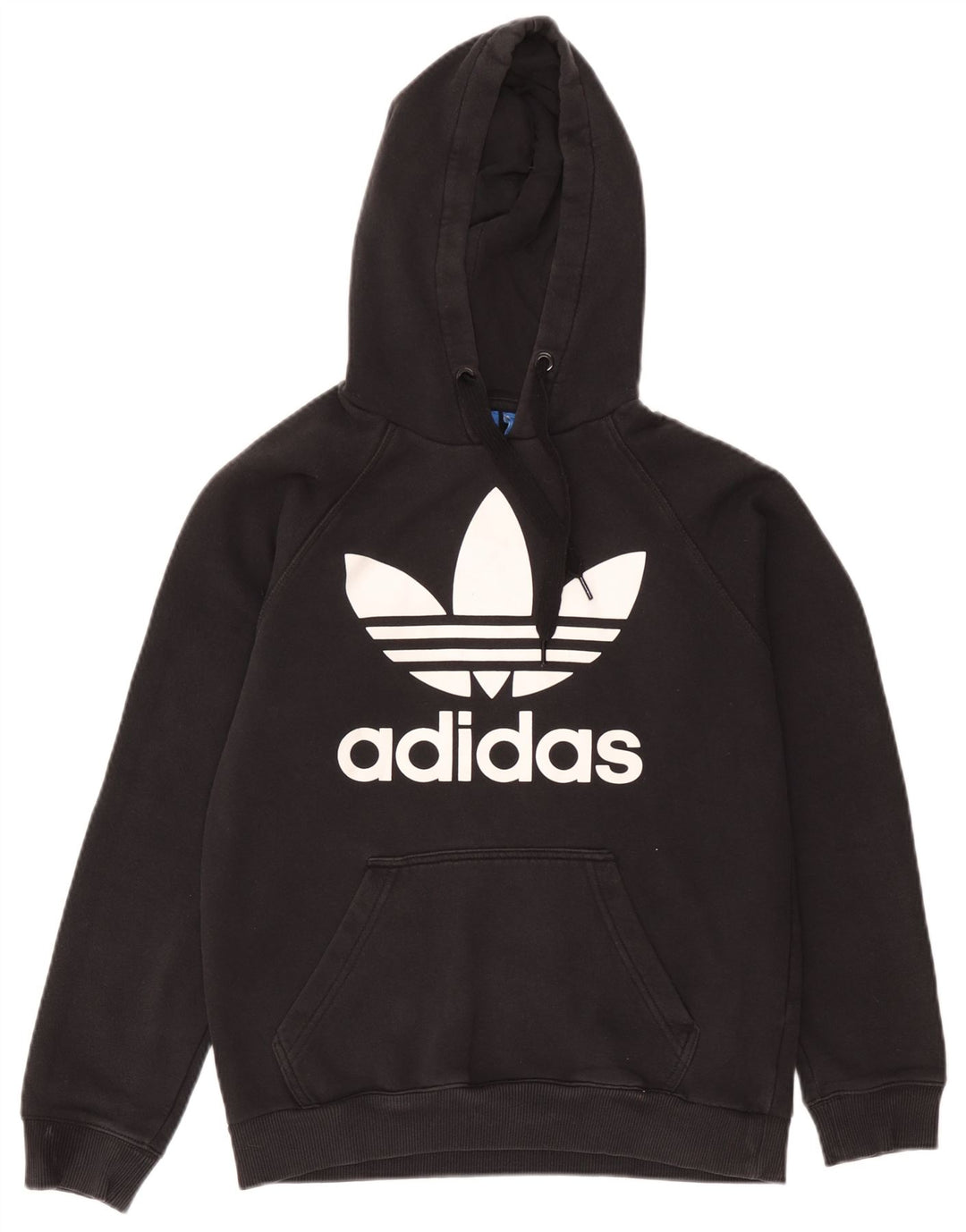 Pulover cu glugă cu grafică Adidas pentru bărbați, bumbac mic, negru