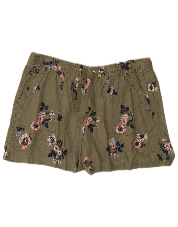 Pantaloni scurți Nautica pentru femei, mari W34, in verde, florale