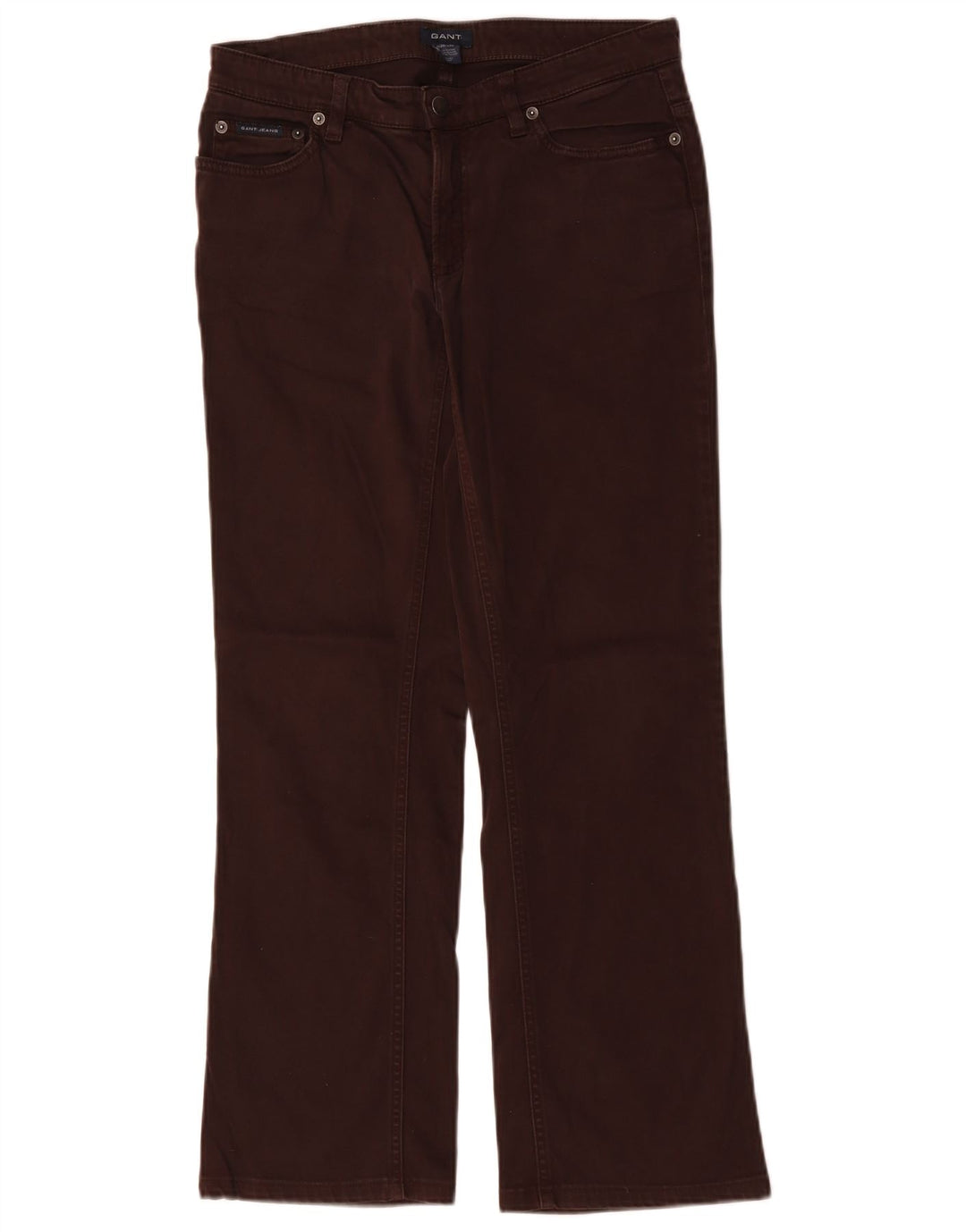 Pantaloni casual pentru femei GANT Bootcut W28 L29 maro bumbac