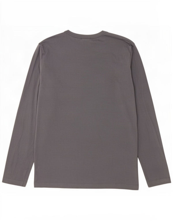 Jack Wolfskin Top grafic pentru bărbați cu mânecă lungă UK 44/46 XL bumbac gri