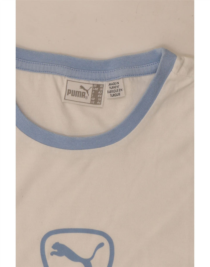 Tricou grafic Puma pentru femei Top UK 14 Medium White