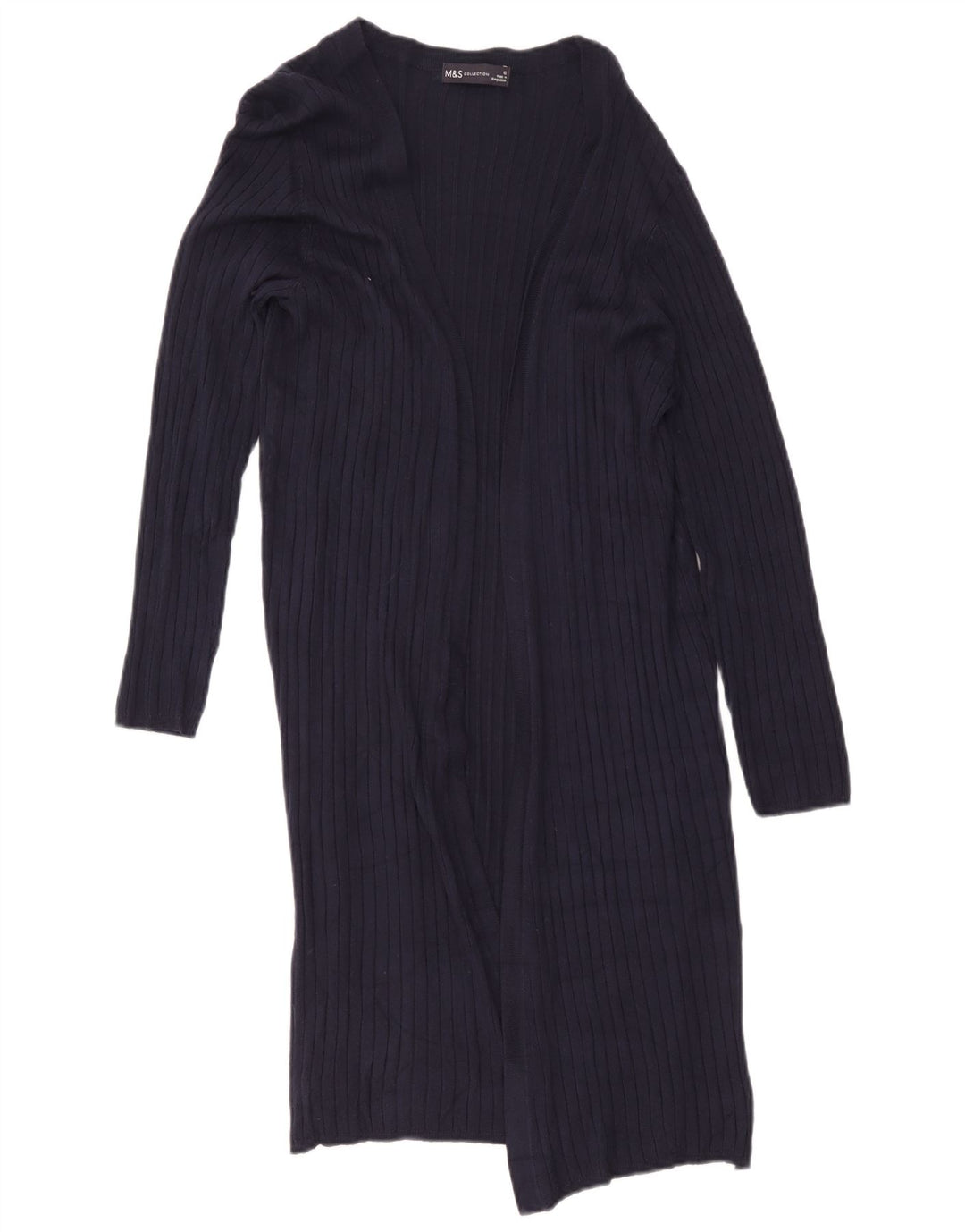 Pulover cardigan cu paragate pentru femei Marks & Spencer UK 12 Medium Bleumarin