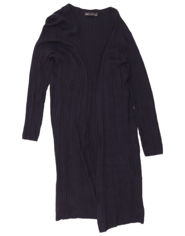 Pulover cardigan cu paragate pentru femei Marks & Spencer UK 12 Medium Bleumarin