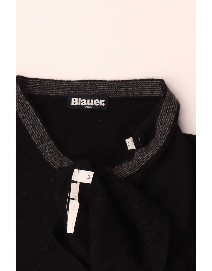 Pulover Blauer pentru bărbați cu gât crew, mediu negru