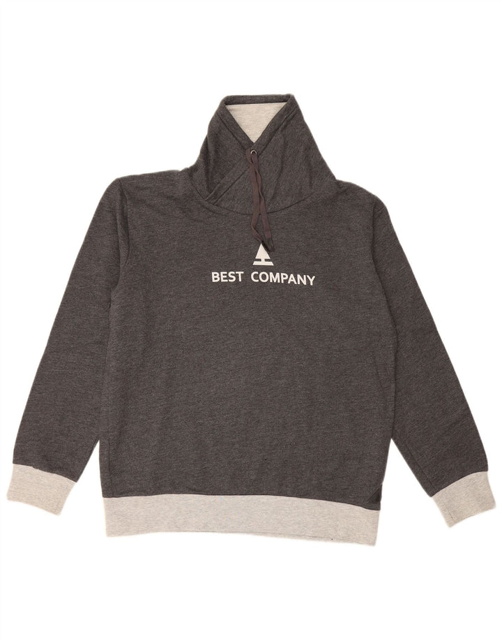 Hanorac grafic pentru bărbați Best Company Jumper mare, gri, bloc de culoare