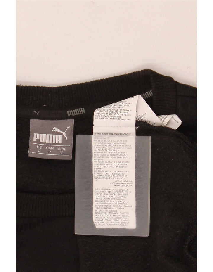 Pulover Puma pentru bărbați, bumbac mic, negru
