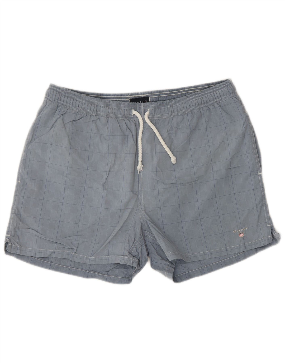 Pantaloni scurți de înot Gant pentru bărbați, albastru mediu, carouri