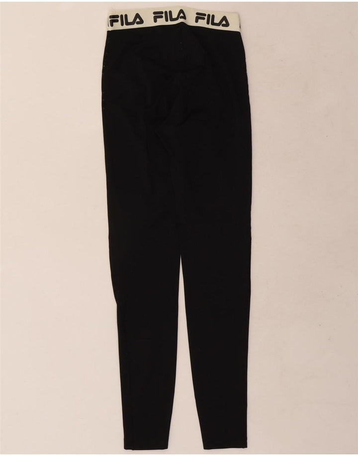 Leggings cu grafic pentru femei Fila UK 4 XS poliester negru color bloc