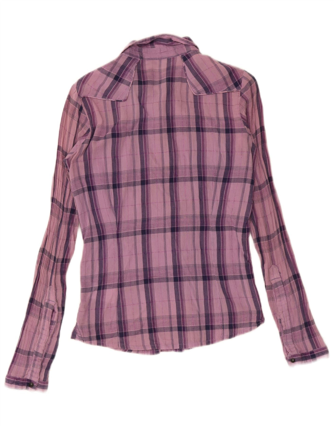 Cămașă pentru femei Lee UK 10 Bumbac carouri violet mic
