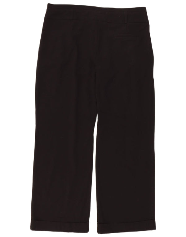 Pantaloni decupați Topshop pentru femei UK 14 Large W32 L27 Poliester negru