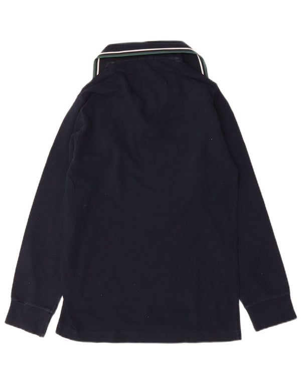 Cămașă polo cu mânecă lungă pentru băieți Fred Perry 13-14 ani, bumbac bleumarin