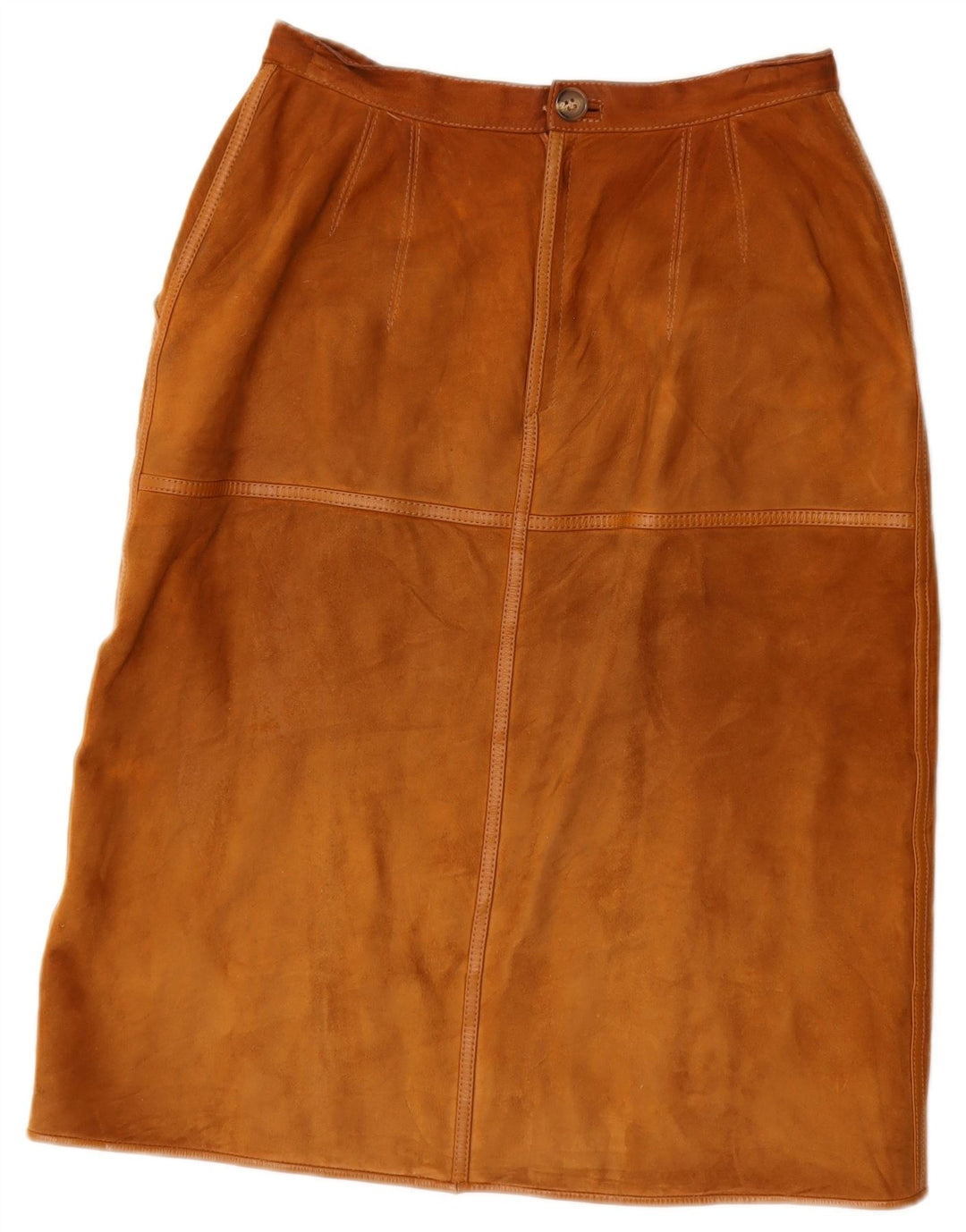Fusta de piele intoarsa pentru femei Lesy IT 46 Large W27 Brown Leather