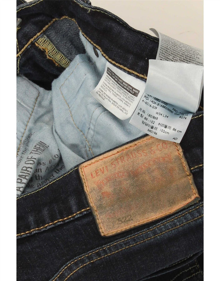 Blugi pentru bărbați Levi's 522 Slim W34 L34 Bumbac bleumarin