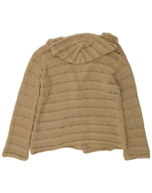 Pulover cardigan cu glugă pentru femei Marks & Spencer UK 16/18 mare maro acrilic