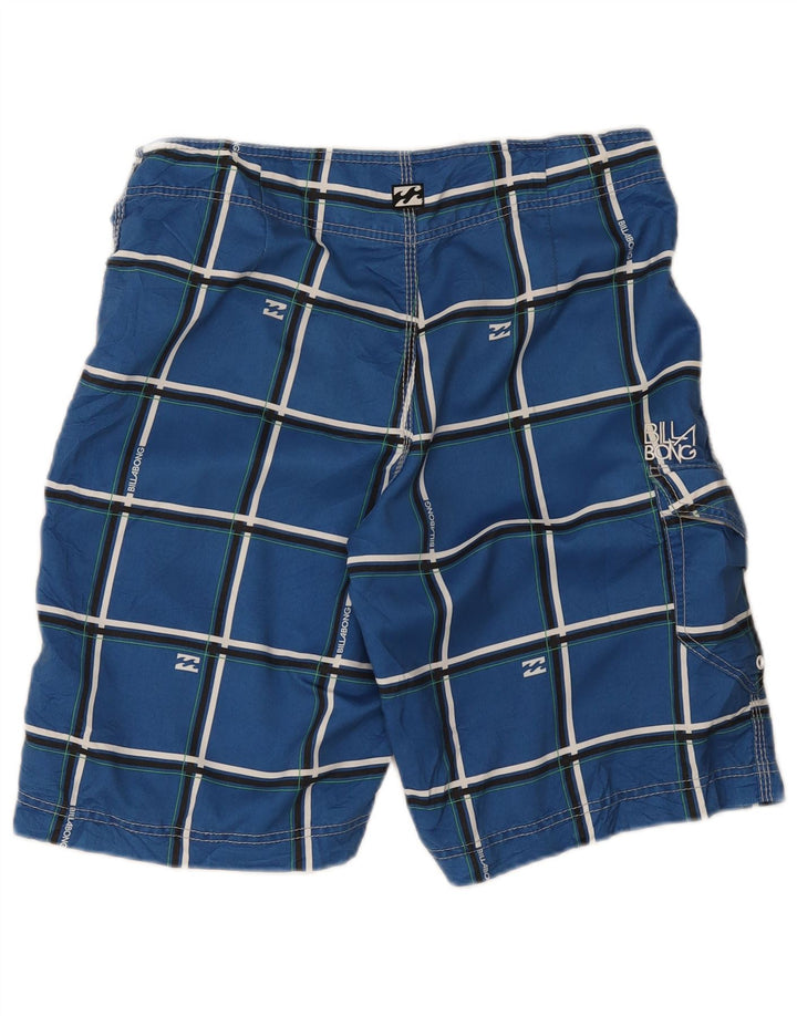 Pantaloni scurți de înot Billabong pentru bărbați, poliester cu carouri albastre medii
