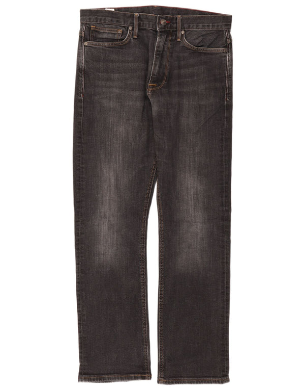 Blugi drepți pentru bărbați Marks & Spencer Blue Harbour W34 L31 bumbac negru