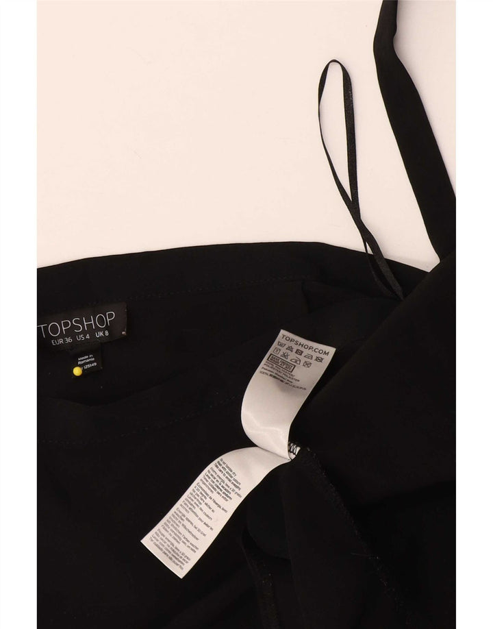 Fusta Maxi Wrap pentru femei Topshop UK 8 Small W26 Poliester negru