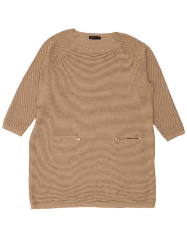 Rochie cu pulover cu mânecă lungă pentru femei Marks & Spencer UK 20 2XL Bej