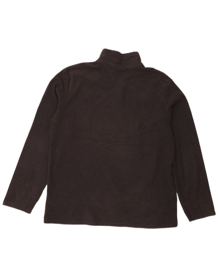 Jumper pentru bărbați Mountain Warehouse, din lână, cu fermoar, XL, poliester negru