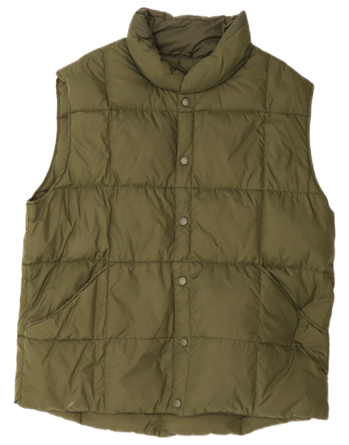 LANDS END Gilet căptușit pentru bărbați UK 40 Large Green