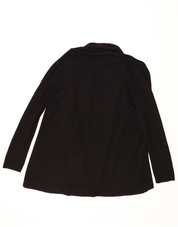 Pulover cardigan deschis pentru femei Zara UK 12 Medium Black Viscose