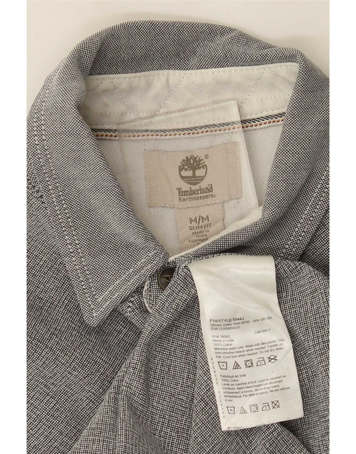 Cămașă pentru bărbați Timberland Slim Fit, bumbac gri mediu
