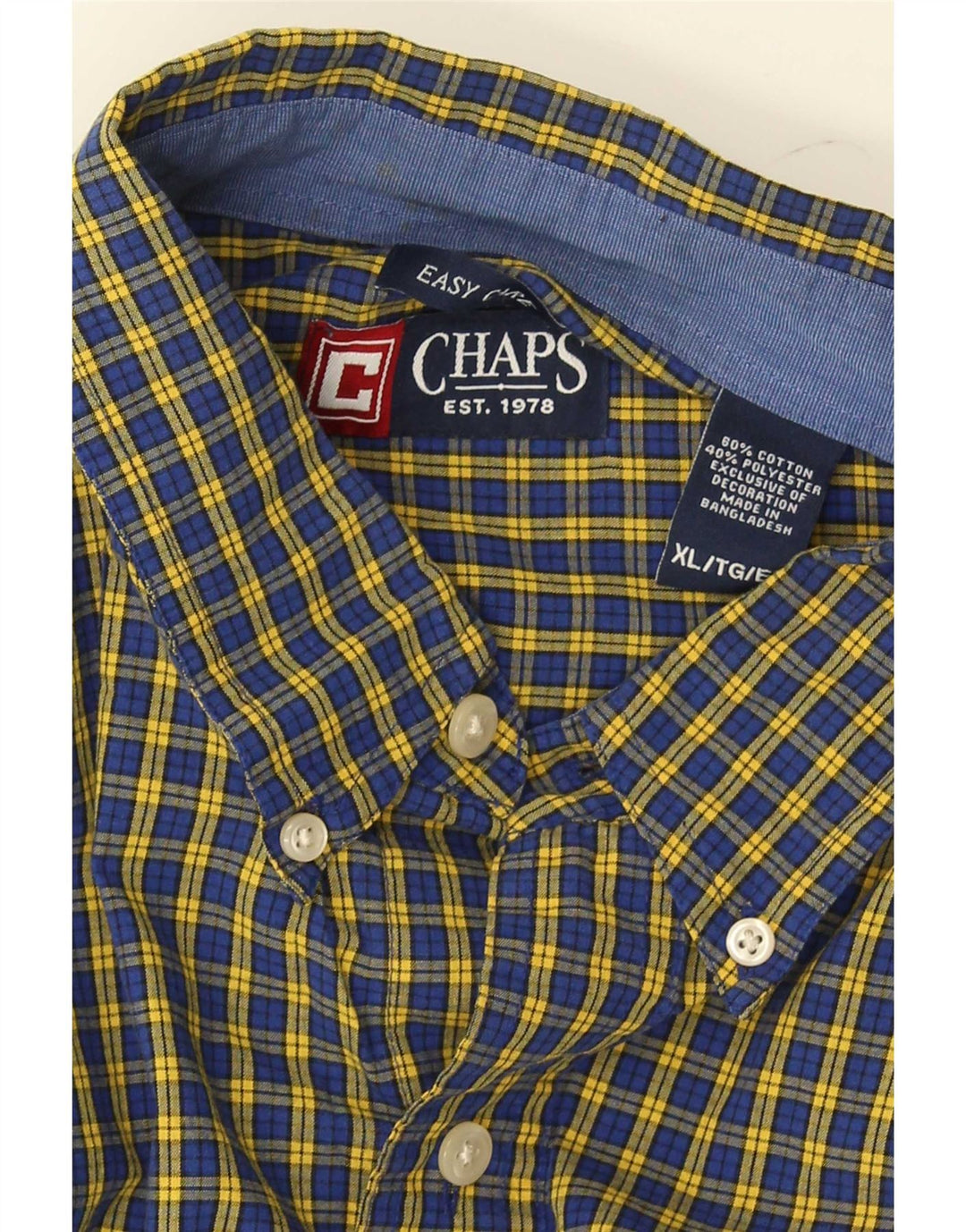 Cămașă pentru bărbați Chaps XL Blue Check Bumbac