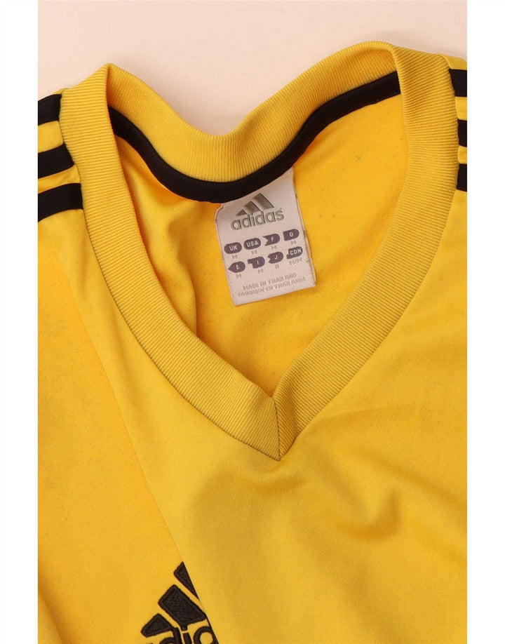 Tricou Adidas Climalite pentru bărbați Top mediu galben Colorblock